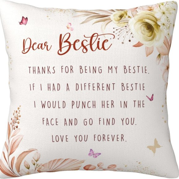 Dengtian Other - Bestie Gifts for Women Gift Throw Pillow Cover -PILLOWCASE ONLY, NO INSERT